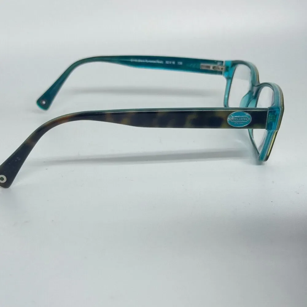 Coach Eyeglasses Frames HC 6040 5116 Brown Teal Full Rim‎ 50-16-135 15998